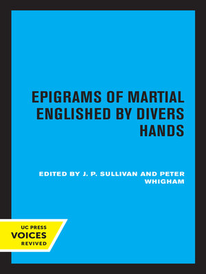 cover image of Epigrams of Martial Englished by Divers Hands